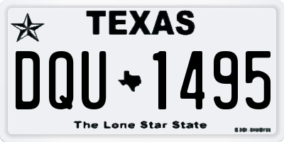 TX license plate DQU1495