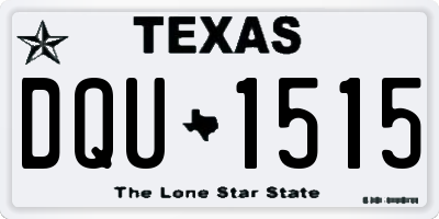 TX license plate DQU1515