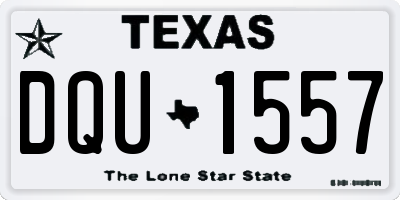 TX license plate DQU1557