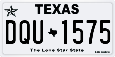 TX license plate DQU1575