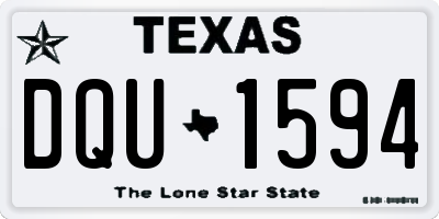 TX license plate DQU1594
