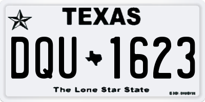 TX license plate DQU1623