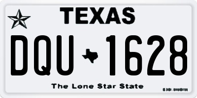 TX license plate DQU1628
