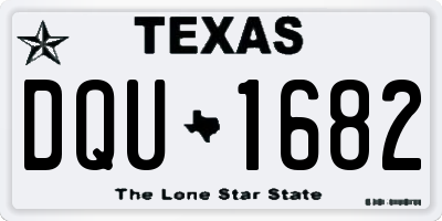 TX license plate DQU1682