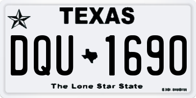TX license plate DQU1690