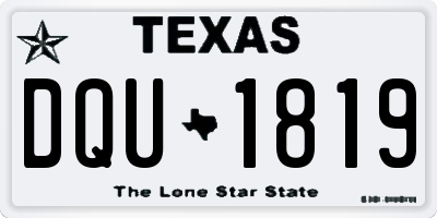 TX license plate DQU1819