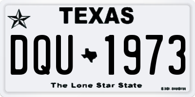 TX license plate DQU1973