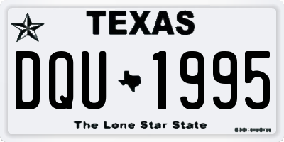 TX license plate DQU1995