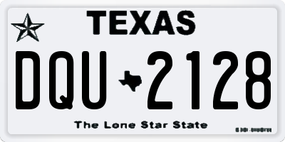 TX license plate DQU2128