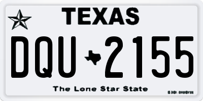 TX license plate DQU2155