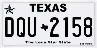 TX license plate DQU2158