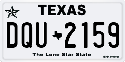 TX license plate DQU2159
