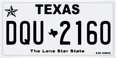 TX license plate DQU2160
