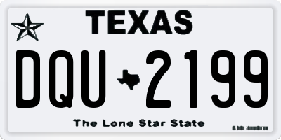 TX license plate DQU2199