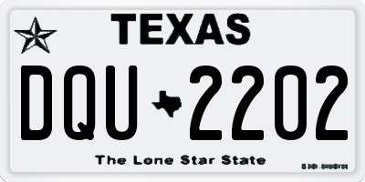 TX license plate DQU2202