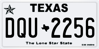 TX license plate DQU2256
