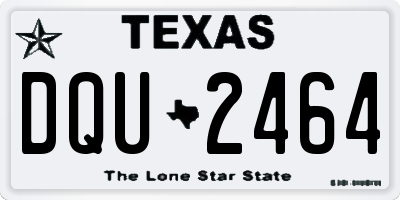 TX license plate DQU2464