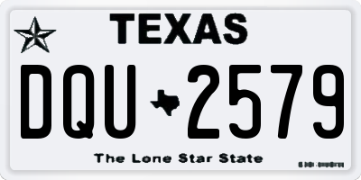 TX license plate DQU2579