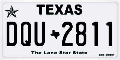 TX license plate DQU2811