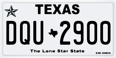 TX license plate DQU2900