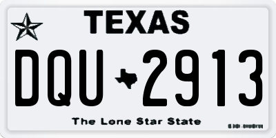 TX license plate DQU2913
