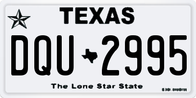 TX license plate DQU2995