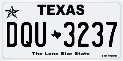TX license plate DQU3237