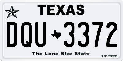 TX license plate DQU3372