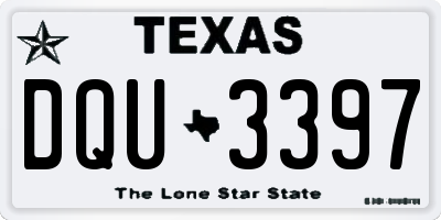 TX license plate DQU3397