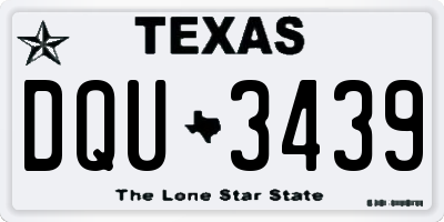 TX license plate DQU3439