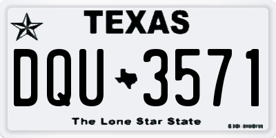 TX license plate DQU3571