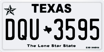 TX license plate DQU3595