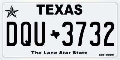 TX license plate DQU3732