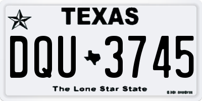 TX license plate DQU3745