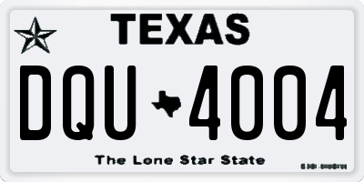 TX license plate DQU4004