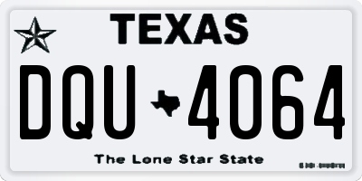TX license plate DQU4064