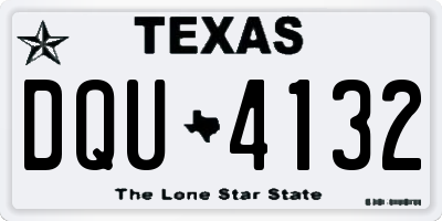 TX license plate DQU4132