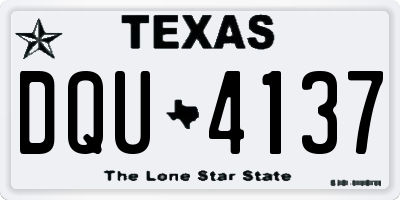 TX license plate DQU4137