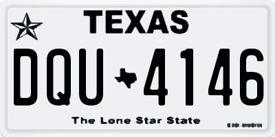 TX license plate DQU4146