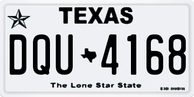 TX license plate DQU4168