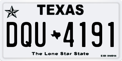 TX license plate DQU4191