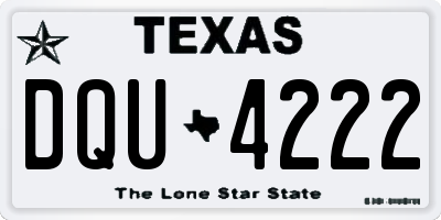 TX license plate DQU4222