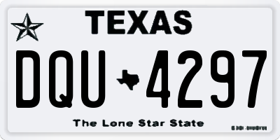 TX license plate DQU4297