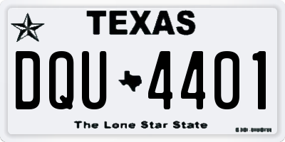 TX license plate DQU4401
