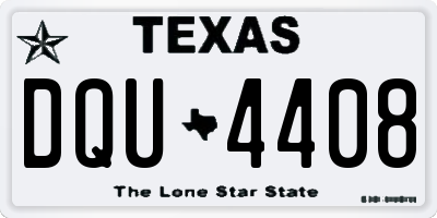 TX license plate DQU4408