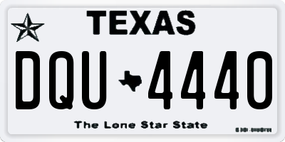 TX license plate DQU4440
