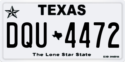 TX license plate DQU4472