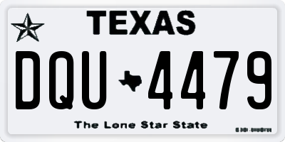 TX license plate DQU4479