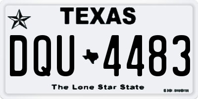 TX license plate DQU4483