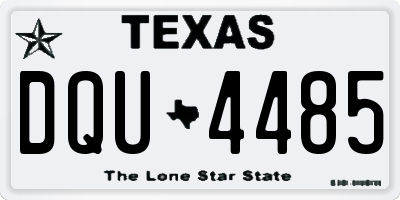 TX license plate DQU4485